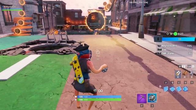 Jump through all 6 Flaming Hoops - Downtown Drop Challenges - Fortnite Season 9 смотреть онлайн
