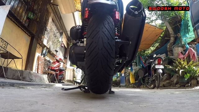 installing oversize tire for aerox 155 | big fat tires and rcb 6 mags for yamaha aerox modification смотреть онлайн
