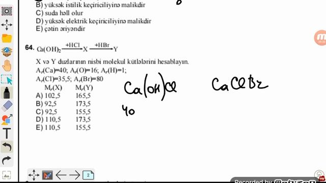 2017 | DİM (TQDK) sınaq imtahanı | 1-ci qrup | Kimya suallarının izahı. смотреть онлайн