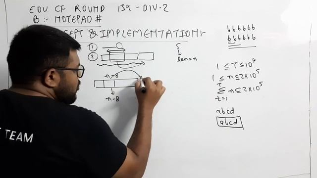 Educational Codeforces Round 139 Div 2 | Problem B : Notepad# Solution | Newton School смотреть онлайн
