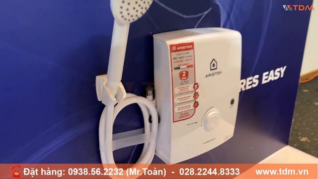 TDM.VN | Review máy nước nóng Ariston Aures Easy 3.5 3500W trực tiếp dòng 2.0 mới không bơm смотреть онлайн
