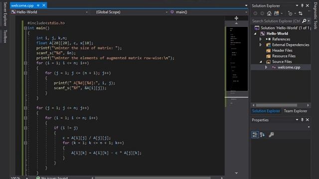 C program for Gauss Jordan elimination Method | Numerical Analysis смотреть онлайн