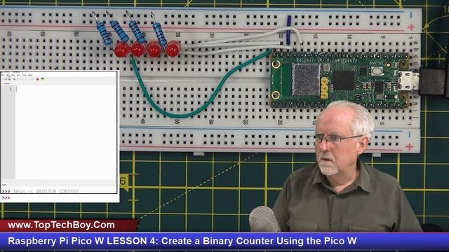 Raspberry Pi Pico W LESSON 4: Create a Binary Counter Using the Pico W смотреть онлайн