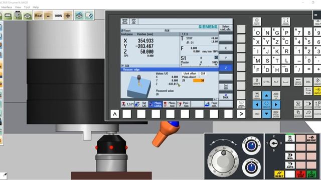 Sinumerik 840D Mill Tool Offset | CNC Simulator | Operation Training | Siemens | 【RenAn Soft】
