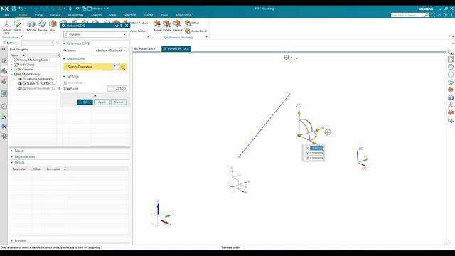 Unigraphics NX Co-ordinate System, CSYS for Beginners || NX 2306 Tutorials смотреть онлайн