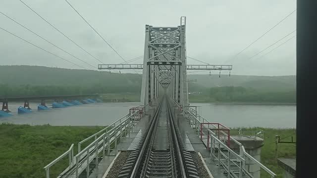 Восточный БАМ. Разъезд Буреинск и пересечение реки Буреи смотреть онлайн