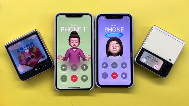 IPhone 11+11 Pro Max Vs Samsung Z Flip3+ Z Flip5 Incoming&Outgoing Call