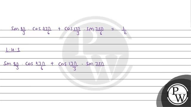 Prove that:
\[
\sin \frac{8 \pi}{3} \cos \frac{23 \pi}{6}+\cos \frac{13 \pi}{3} \sin \frac{35 \p... смотреть онлайн