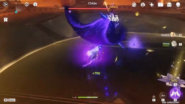 Albedo-Fischl Combo Vs Childe Boss Fight | Genshin Impact смотреть онлайн