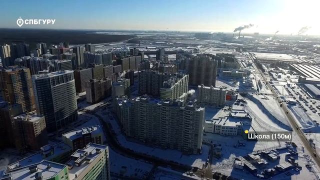 ЖК «Прогресс» — аэросъемка СПБГуру. Февраль 2017. смотреть онлайн