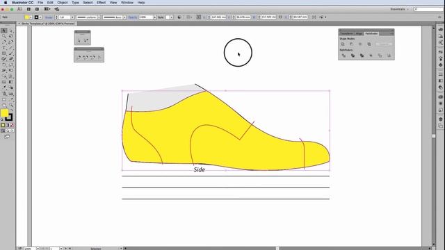 How to divide the shoe into panels in Adobe Illustrator - 2 смотреть онлайн