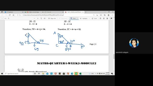 week2: EXTERIOR ANGLE INEQUALITY THEOREM, TRIANGLE INEQUALITY THEOREM, AND HINGE THEOREM смотреть онлайн