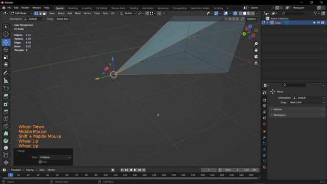 Работа с вертексами в Blender смотреть онлайн