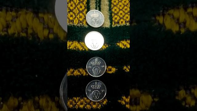 Lots of Norway 10 Cent 1991(AH 1413) Obsolete Coins-03 смотреть онлайн