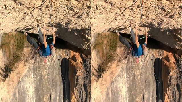 Climbing Nit de Bruixes 9a+ route in 3D - Iker Pou Spain 2012 смотреть онлайн