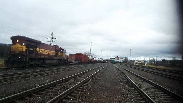 Маневры тепловоза Ge c36-7i 1516 на ст.нарва + песня смотреть онлайн