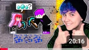 ПЕРВЫЕ АЛМАЗЫ 💎💎💎 УЧУ СВОЮ ДЕВУШКУ ИГРАТЬ в МАЙНКРАФТ😅🟩 НУБ #5 серия