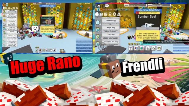 Кому больше выпадет ЛЕГ или МИФИКОВ? Баттл с Huge Rano | Bee Swarm Simulator смотреть онлайн