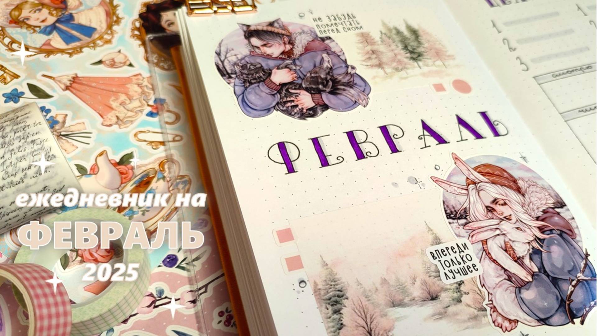 Как я веду ежедневник |❄️ФЕВРАЛЬ 2025 оформление ежедневника❄️| смотреть онлайн