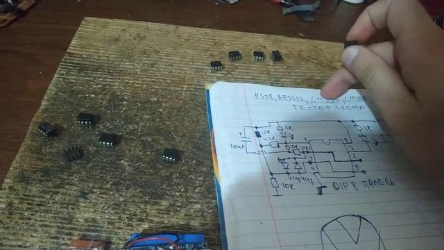 Op Amps Ic Lm358, Lm393, Tl072, Ne5532 Tester Circuit