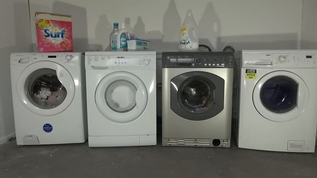 Wash race No.374 - Candy vs Bush vs Hotpoint vs zanussi / Cotton 40'c смотреть онлайн