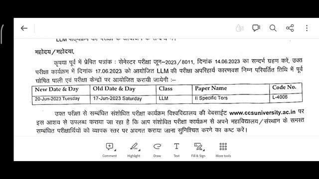 Revised: New exam date of LL.M Paper- II Specific Tors Exam (June 2023) | Online Form Info смотреть онлайн