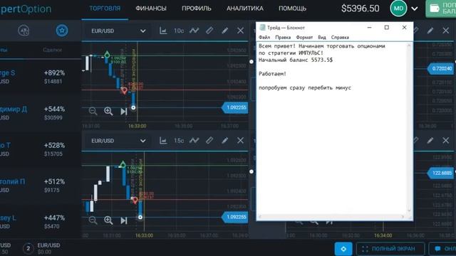 Разгон депозита на бинарных опционах по стратегии ИМПУЛЬС 09 12 2015 смотреть онлайн