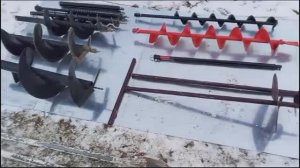 Мои ручные буры и шнеки к мотобуру . И новые шнеки чтоб ими бурить глину .