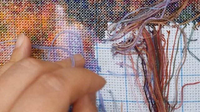 Flosstube #217:Water Lilies 1917, pink-Monet Stitch with me 포토스티치 Вышивка крестом смотреть онлайн