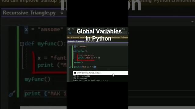 Global Variables in Python #pythonprogramming #coding #pythonlanguage #code смотреть онлайн