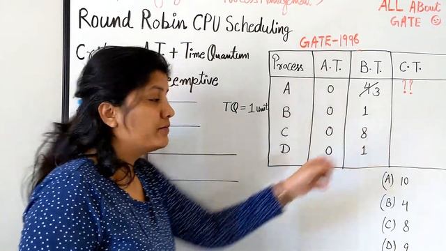Round Robin Scheduling Algorithm With Example | GATE 1996 | OS QuickR Session 21 смотреть онлайн