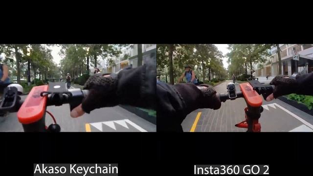 Side-by-Side Camera Comparison - Insta360 GO 2 Camera vs Akaso Keychain Camera смотреть онлайн