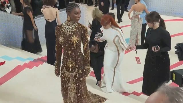 Stars Honor Karl Lagerfeld On Met Gala 2023 Red Carpet | AFP