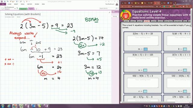 8_2_Algebra+Solving_Equations (with brackets) смотреть онлайн