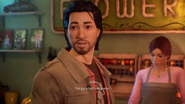 Life Is Strange True Colors PS5 Putting Glasses On Garden Gnome