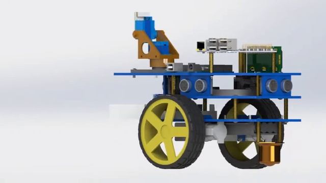 Automatic Area-Sweeping Metal Detector Robot CAD Model смотреть онлайн