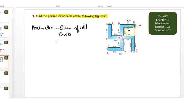 Find the perimeter of each of the following figures: 4cm, 4cm, 4cm, 4cm, 1cm, 1cm, 1cm, 1cm, 2cm, . смотреть онлайн