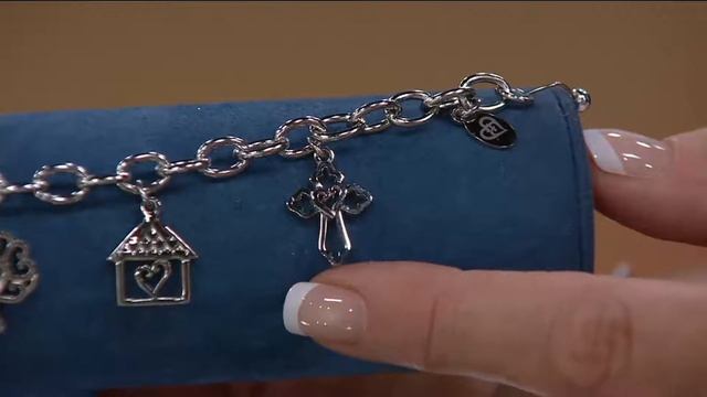 Heartfelt Stainless Steel Charm Bracelet with Gift Box by Valerie on QVC смотреть онлайн