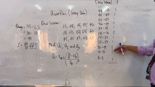 QUARTILE (GROUPED DATA) | Math 10