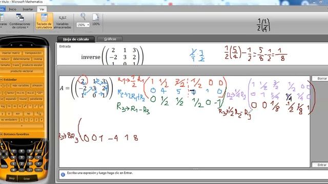 Inversa De Una Matriz 3x3 Por Operación Con Renglones