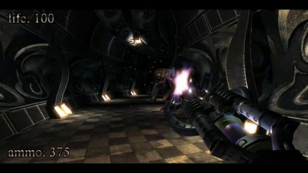 Геймплей .kkrieger — полноценного 3D-шутера, который весит всего 96 килобайт