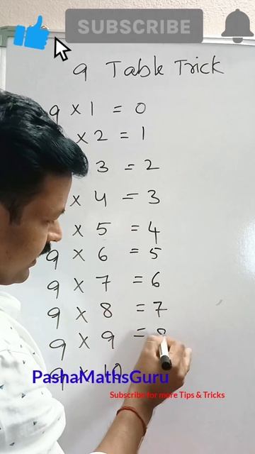 9 Table Trick | Table Trick Of 9 #shorts #ytshorts #youtubeshorts #table