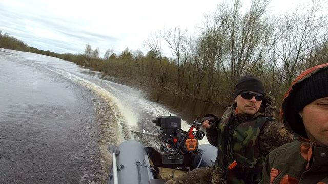 Первые тестовый выезд на мотор-весле SPS C переделанной рамой