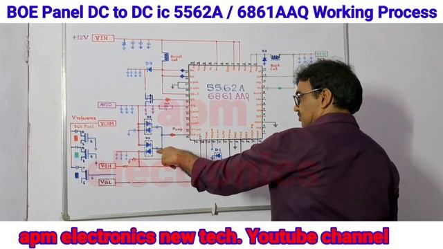 How to Work DC to DC ic With Circuit Diagram G5562A 6861AAQ BOE Panel Source PCB full Details смотреть онлайн