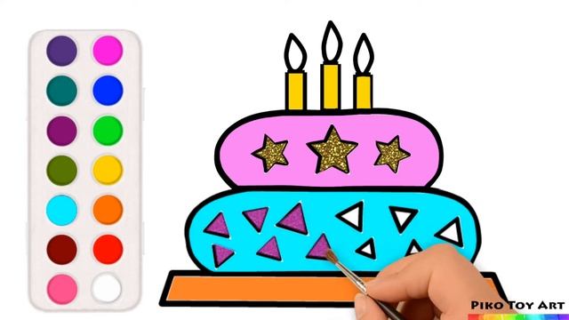 Icecreams Popsicle coloring and drawing Learn colors for Kids Glitter | Piko Toy Art ☆ смотреть онлайн