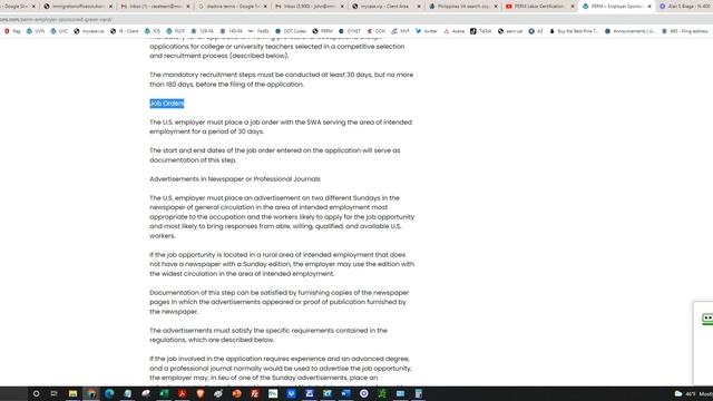 EB3: PERM Labor Certification | Required Advertising Steps | Immigration Office Solutions смотреть онлайн