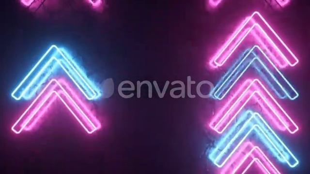 Bright Neon Arrows on a Metal Surface | Motion Graphics - Envato elements смотреть онлайн
