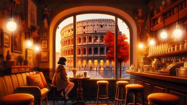 Chill Autumn Lofi Jazz - Coffee in Roma смотреть онлайн