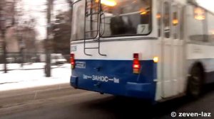 Черкасский троллейбус- Легкий снег 28.01.2014