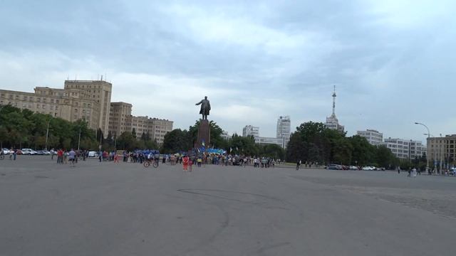 Майдан, Антимайдан на пл. Свободы в Харькове 13.07.14. смотреть онлайн
